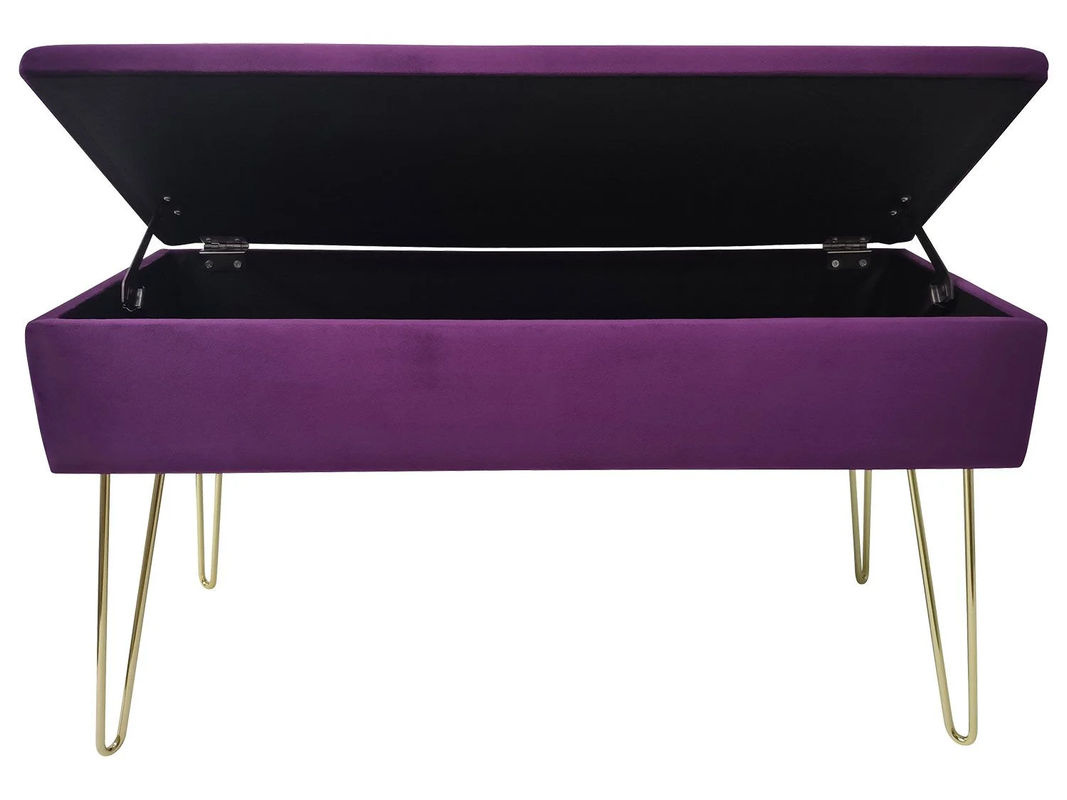 ECHTWERK Sitzbank Scarlett in Beere aus Samtstoff, B/T/H: 150 x 30 x 41,5 cm - Bild 4