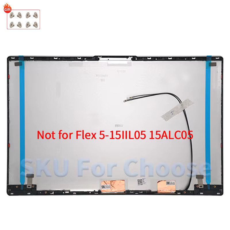 Lenovo LCD-Rückabdeckung mit WLAN-Antennenkabel aus Aluminium für Ideapad 5 15IIL05 15ARE05 15ITL05 15ALC05 in Silber/Grau/Blau - Bild 2