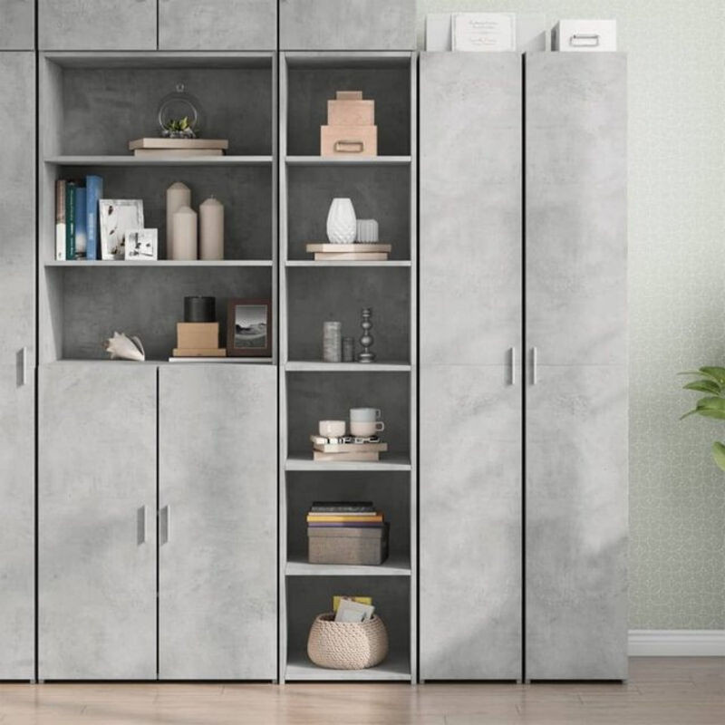 Modernes Highboard Vidaxl in Grau aus Holzwerkstoff, B: 40 cm, T: 41 cm, H: 185 cm - Bild 1