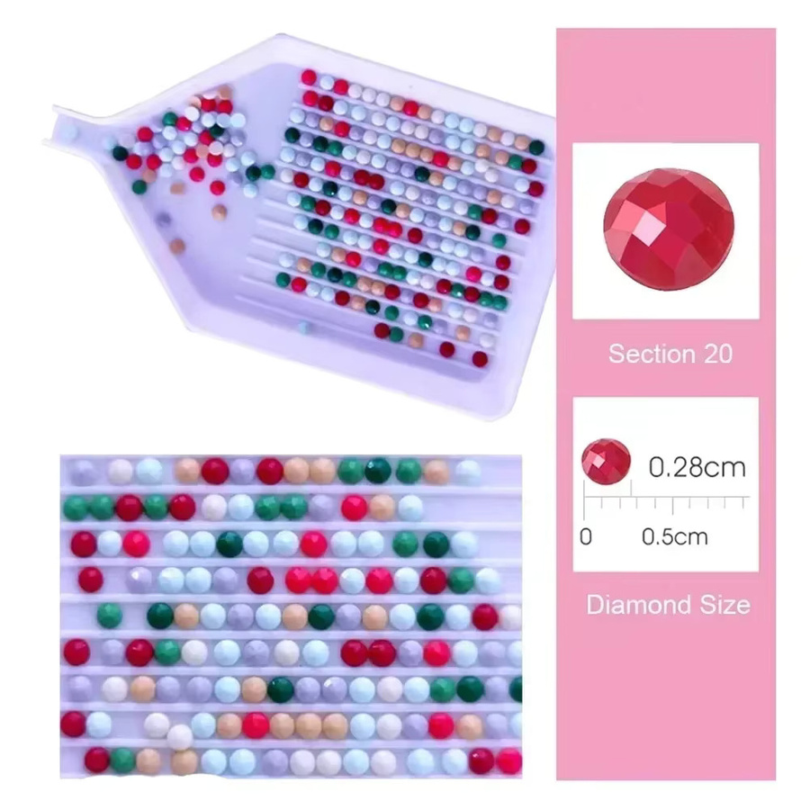Diamant-Malerei-Set Schutzengel von Potdemiel als rundes Porträt zur Heimdekoration - Bild 2