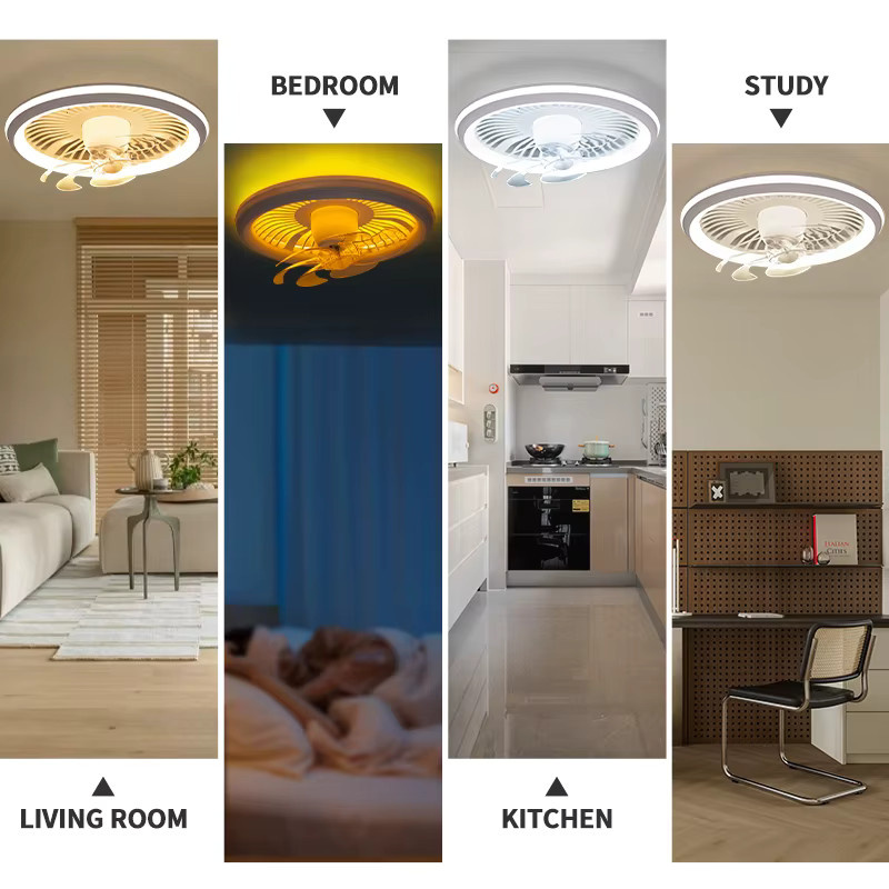 BENEWTON Deckenventilator mit Licht in Weiß, 360 Grad drehbar, dimmbar, mit App- und Fernbedienung, moderner Ventilator für das Wohnzimmer - Bild 5