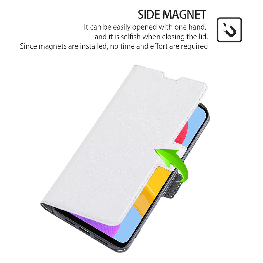 Luxus Flip Leder Handyhülle für Infinix Smart 10 10Plus 9 9HD 8 8Plus 8 Pro 7 4 in Weiß - Bild 2