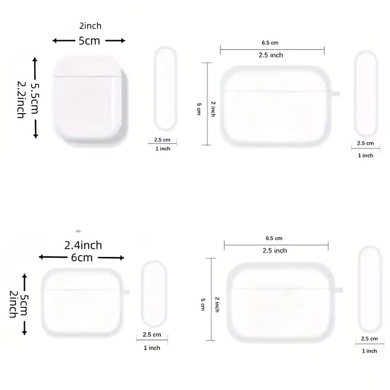 Transparente 3D Apple Design Schutzhülle für Apple AirPods 4 und AirPods Pro - Bild 2