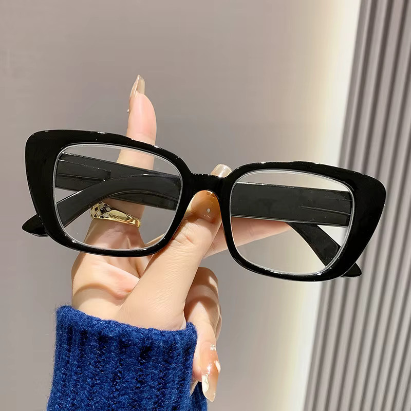 Quadratische Lesebrille, Vollrand, Schwarz - Bild 1