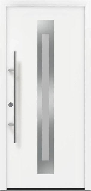 EcoStar Haustür Isopro Secur IPS 770S mit Glaseinsatz, Verkehrsweiß, B: 110 cm, H: 210 cm, DIN Links - Bild 1