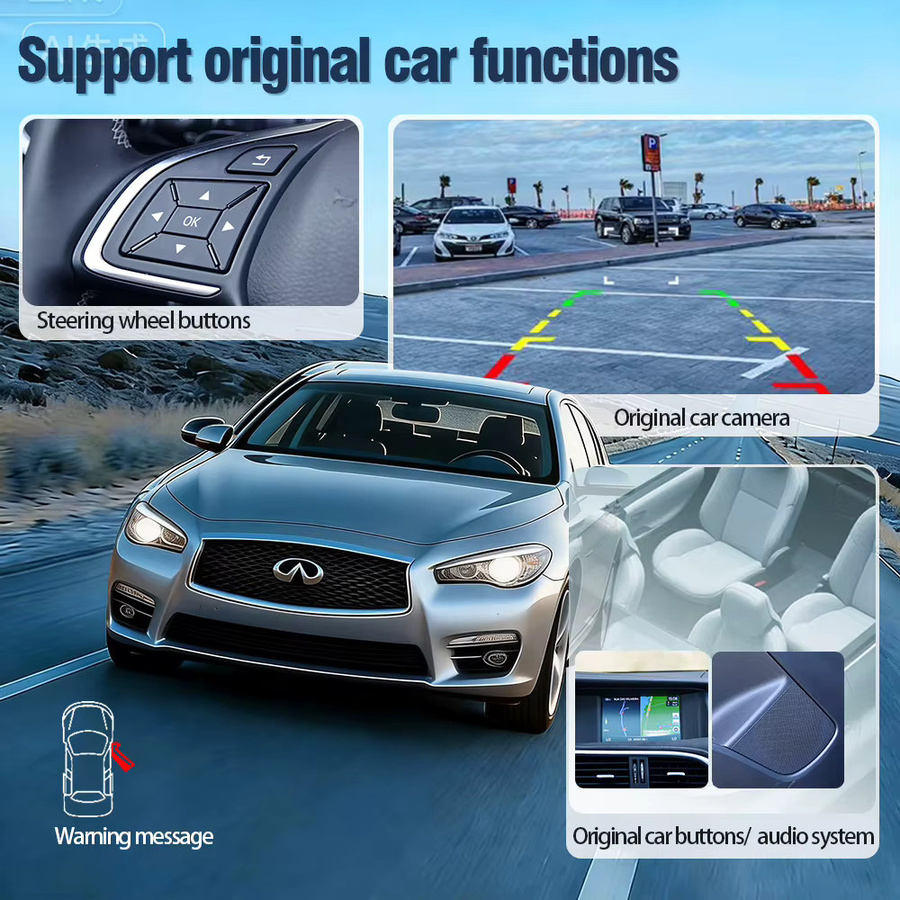 AUTOTOP Kabelloses CarPlay und Android Auto Nachrüstkit für Infiniti QX30 und Q30 (2013-2019) mit MirrorLink, Airplay, AUX und Bluetooth - Bild 6