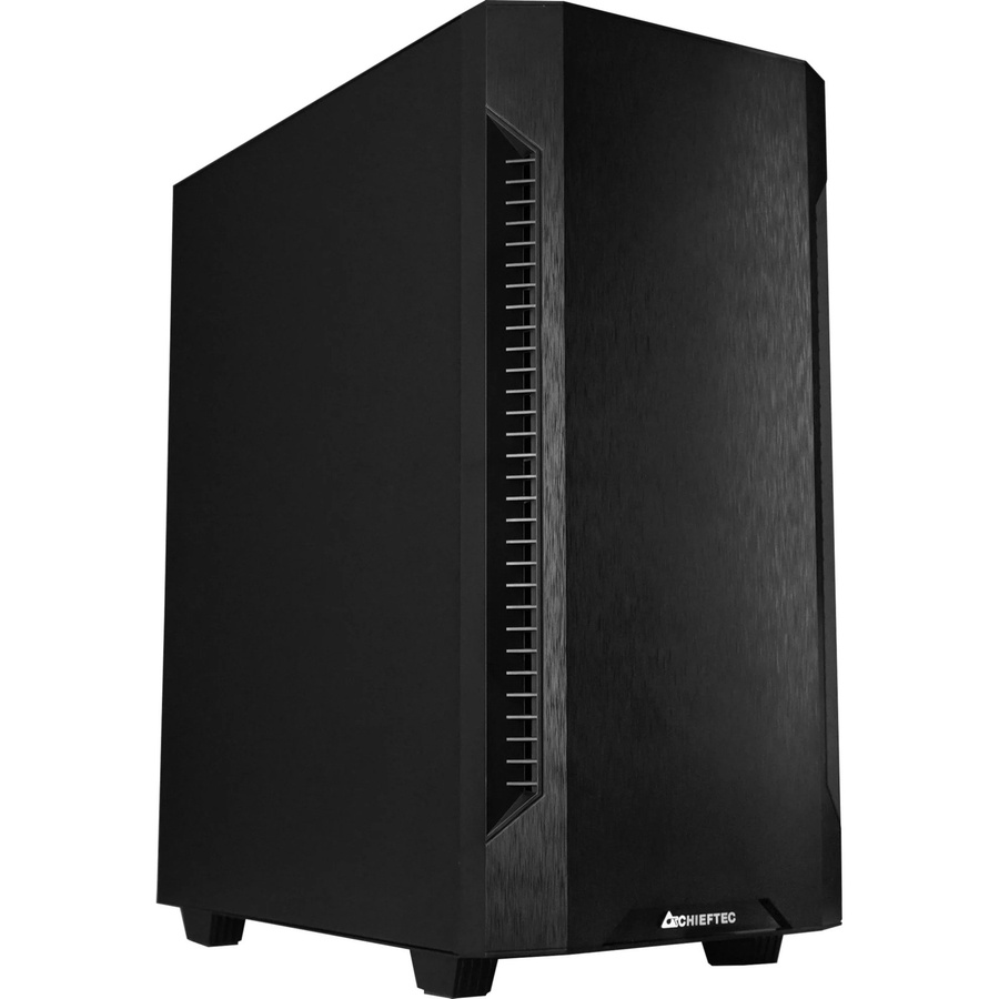 Chieftec Tower-Gehäuse AS-01B-OP in Schwarz mit USB-C, USB-A und 3,5 mm Klinkenanschluss - Bild 1
