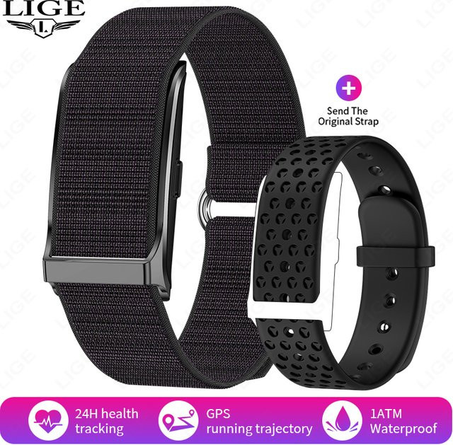 LIGE LIG 2026 Smart-Armband in Schwarz als Fitness Tracker mit Schrittzähler, Herzfrequenz- und Blutdruckmessung sowie Schlafüberwachung für Damen und Herren - Bild 1