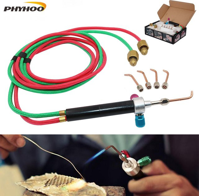 PHYHOO Mini-Schweißbrenner Set mit 5 Spitzen in Multicolour für Schmuckarbeiten - Bild 1