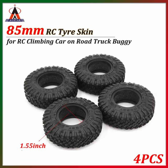 NeebRC RC Gummi Reifen, 4-teiliges Set, Schwarz - Bild 1