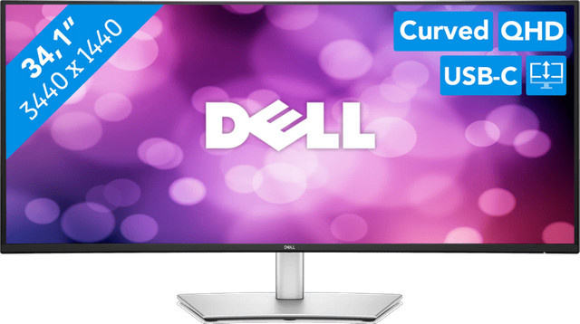 Dell Pro 34 Plus P3425WE Curved USB-C Hub Monitor, 86,7 cm (34,1 Zoll), IPS LED, QHD 3440 x 1440 Pixel, 21:9, DisplayPort, HDMI, USB-C, Schwarz-Silber-Grau - Bild 2
