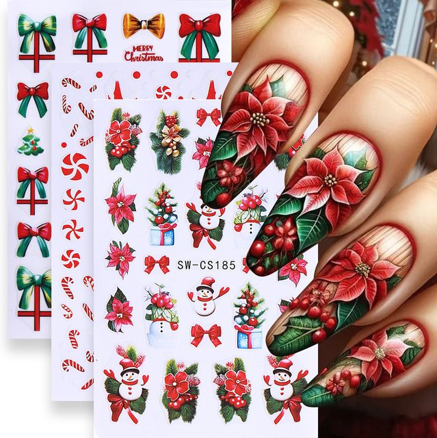 SWEET TREND Nagel-Maniküre-Abziehbilder, 3 Stück, Winterdesign - Bild 1