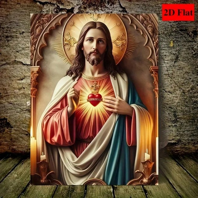 CIFBUY Jesus Wandkunst Metallbild Religiöses Schriftbild zur Wandmontage - Bild 1
