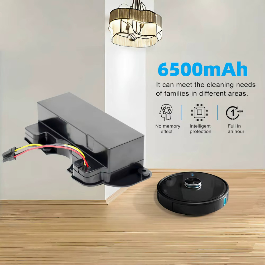 Ersatzakku für Cecotec Conga 4090 4490 4590 4690 Roboter-Staubsauger, 14,4 V, 6500 mAh, Schwarz - Bild 6