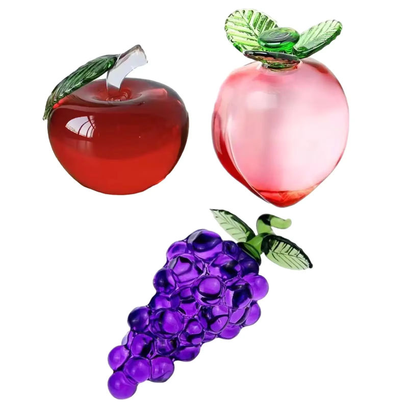 Dekorative Obstfigur aus Glas von homyl in Rot als Briefbeschwerer und Kunsthandwerk für Tisch, Büro oder Heimdekoration - Bild 6