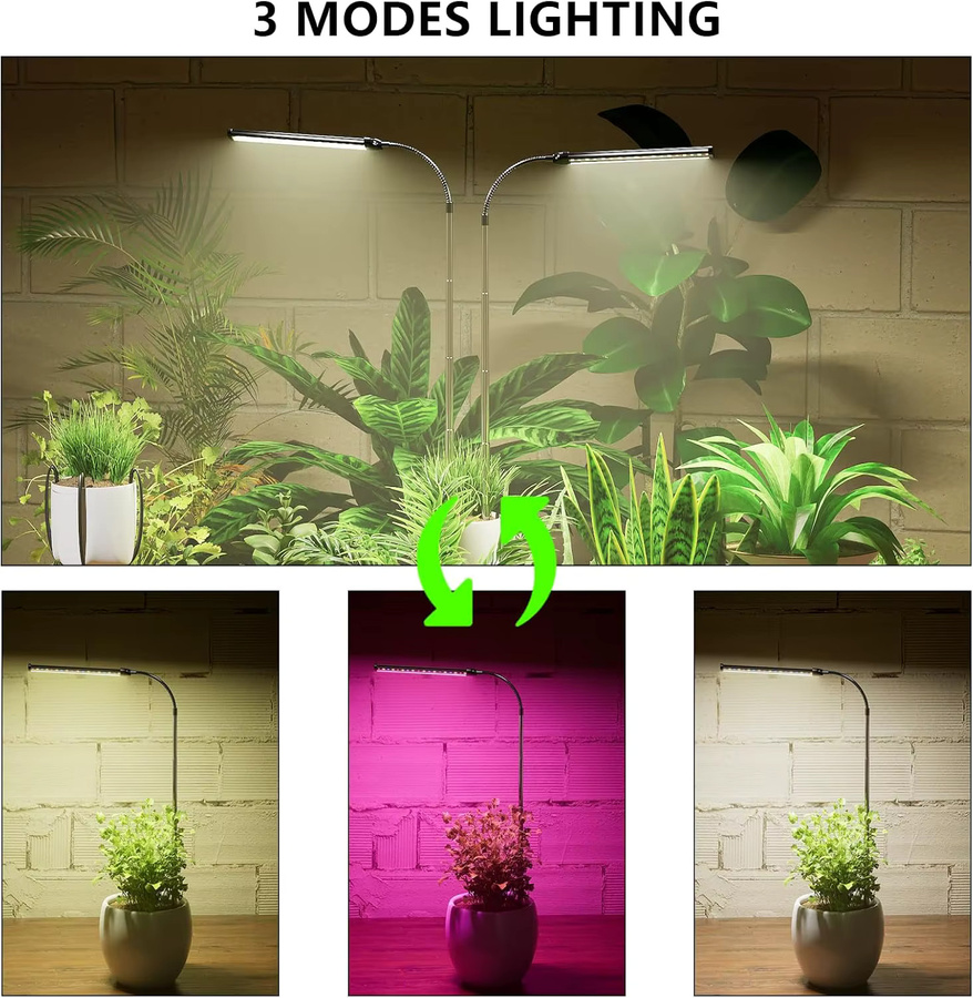 KEBINCPLED LED Pflanzenlampe mit USB-Anschluss, dimmbar und mit Timer-Funktion, Mehrfarbig (RGB) - Bild 2