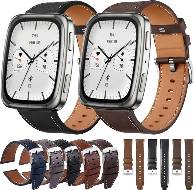 Huami Amazfit Uhrenarmband Leder, 20 mm, 22 mm - Bild 1