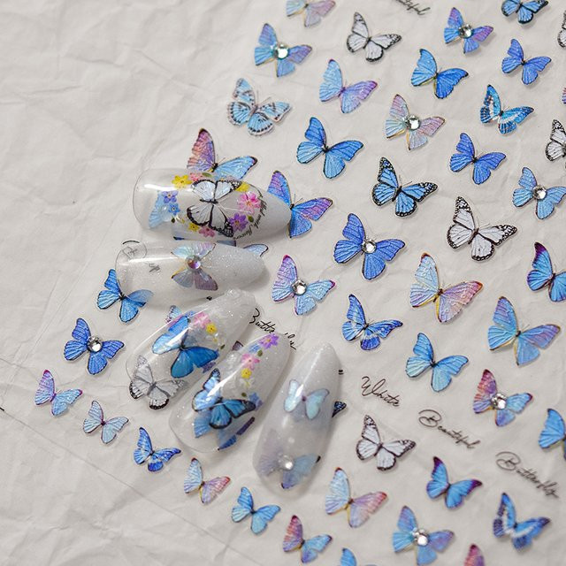 NAILFYOU Schmetterling Nail Art Aufkleber, Glänzend, Unisex - Bild 1