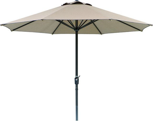 Schneider Marktschirm Korsika in Beige mit Kurbelmechanik, Durchmesser: 320 cm, Aluminiumgestell und UPF 50+ Polyester-Gewebe - Bild 1