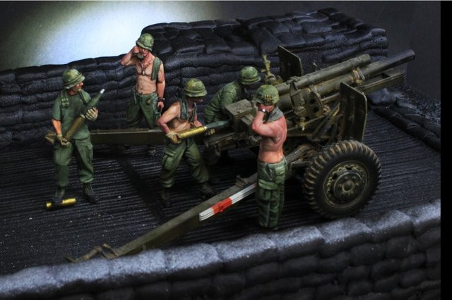 BAANFU Artillerie der US-Armee, Modellbausätze, 5-teiliges Set, Maßstab 1:35 - Bild 1