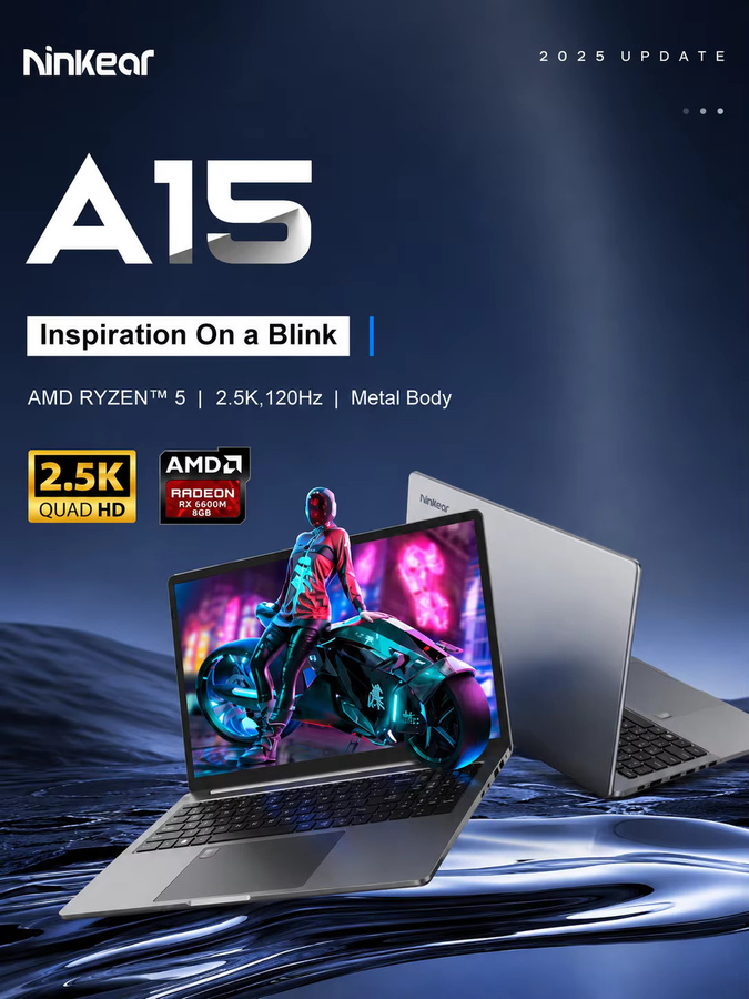 Ninkear A15 Pro Business Notebook mit AMD Ryzen 5 5500U, 16GB RAM, 1TB SSD, 16 Zoll 2.5K 120Hz IPS Display, Windows 11 und WiFi6 - Bild 6