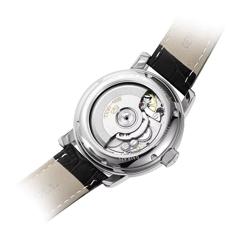Seagull Armbanduhr, Automatik, Edelstahl, Leder, Herren - Bild 2