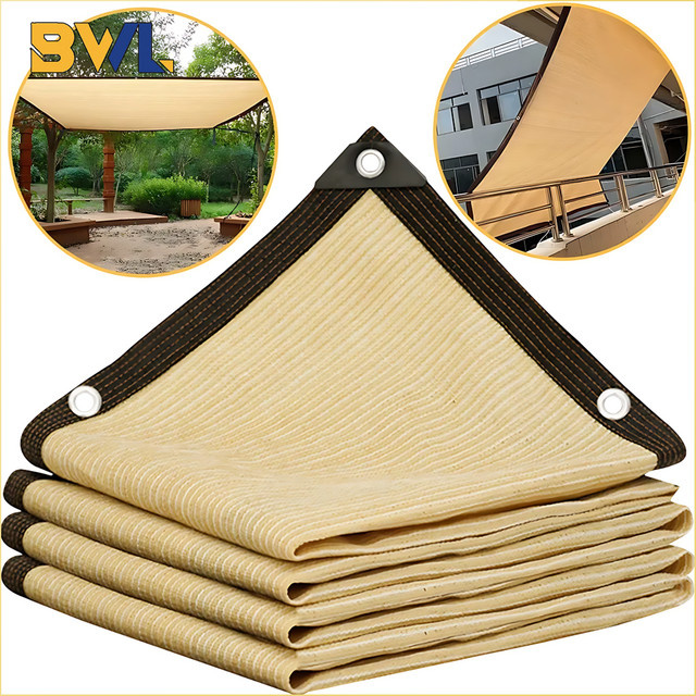 Beiges Outdoor Schattennetz aus HDPE für den Garten, B/B: 200 x 400 cm - Bild 1