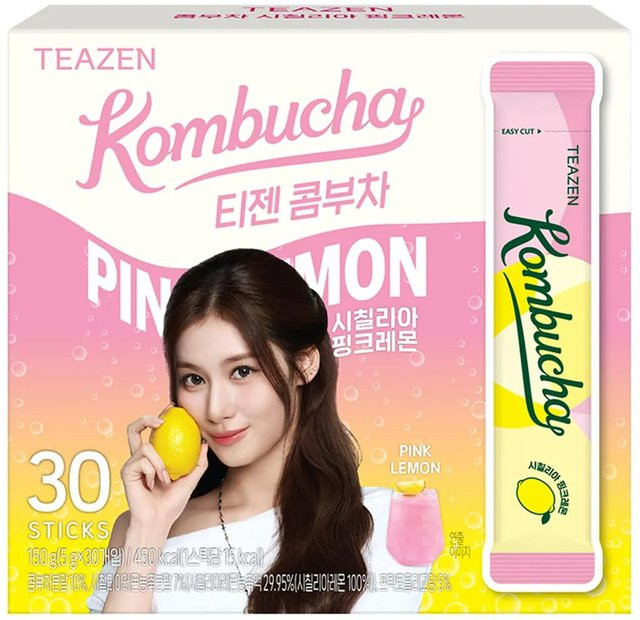 Teazen Kombucha Sicilian Pink Lemon Getränkepulver Instant 30 Stück - Bild 1
