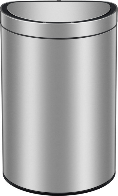 EKO Mirage X Sensor Halbrund Abfallbehälter aus Edelstahl in Silber mit 47 Litern Fassungsvermögen und Soft-Close-Funktion - Bild 1