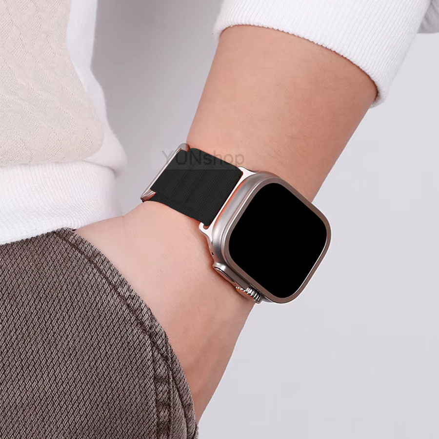 Uhrenarmband Loop Nylon, Schwarz, Unisex - Bild 2