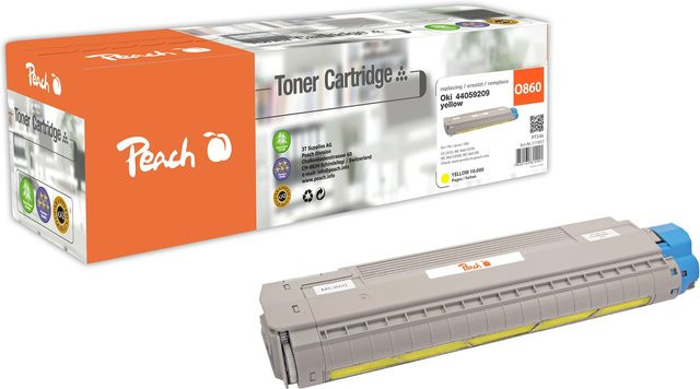 Peach O4405 Gelber Toner für OKI CX 2633, OKI MC 860 CDTN, OKI MC 860 CDXN und OKI MC 860 DN, wiederaufbereitet - Bild 1