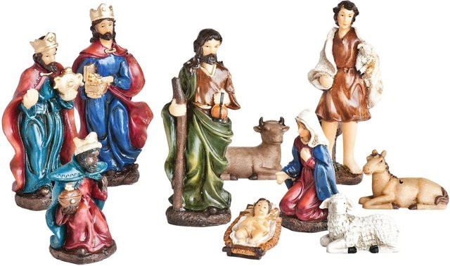 VBS Maxi-Krippenfiguren aus Polyresin, 10-teiliges Set, bunt/mehrfarbig - Bild 1