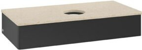 V&B Waschtischunterschrank Antao ohne Frontstruktur in Blau, B/T/H: 100 x 50 x 19 cm - Bild 1