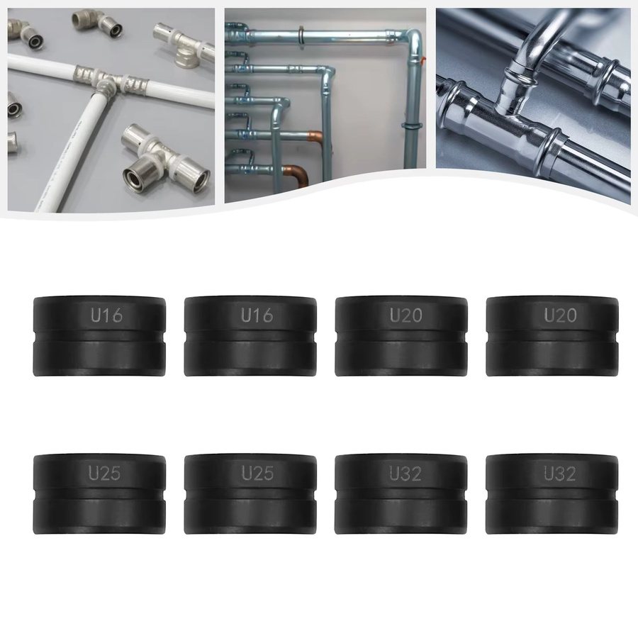 Bymaocar Druckbacken-Set Crimpmatrizen und Rohrklemmen in Schwarz für hydraulische oder mechanische Crimpzangen, Durchmesser: 16 mm, 20 mm, 25 mm, 32 mm - Bild 5