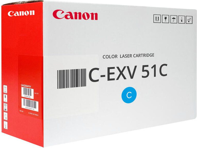 Canon Toner C-EXV 51 Cyan für Laserdrucker mit einer Kapazität von 60.000 Seiten - Bild 1
