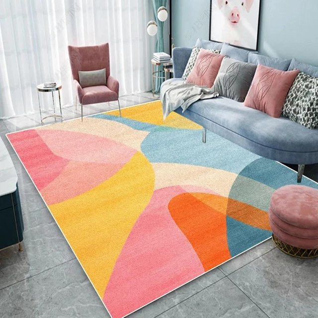 CSQ Five Geometrischer Teppich in Multicolour, weich und rutschfest, B/T: 80 x 160 cm - Bild 1