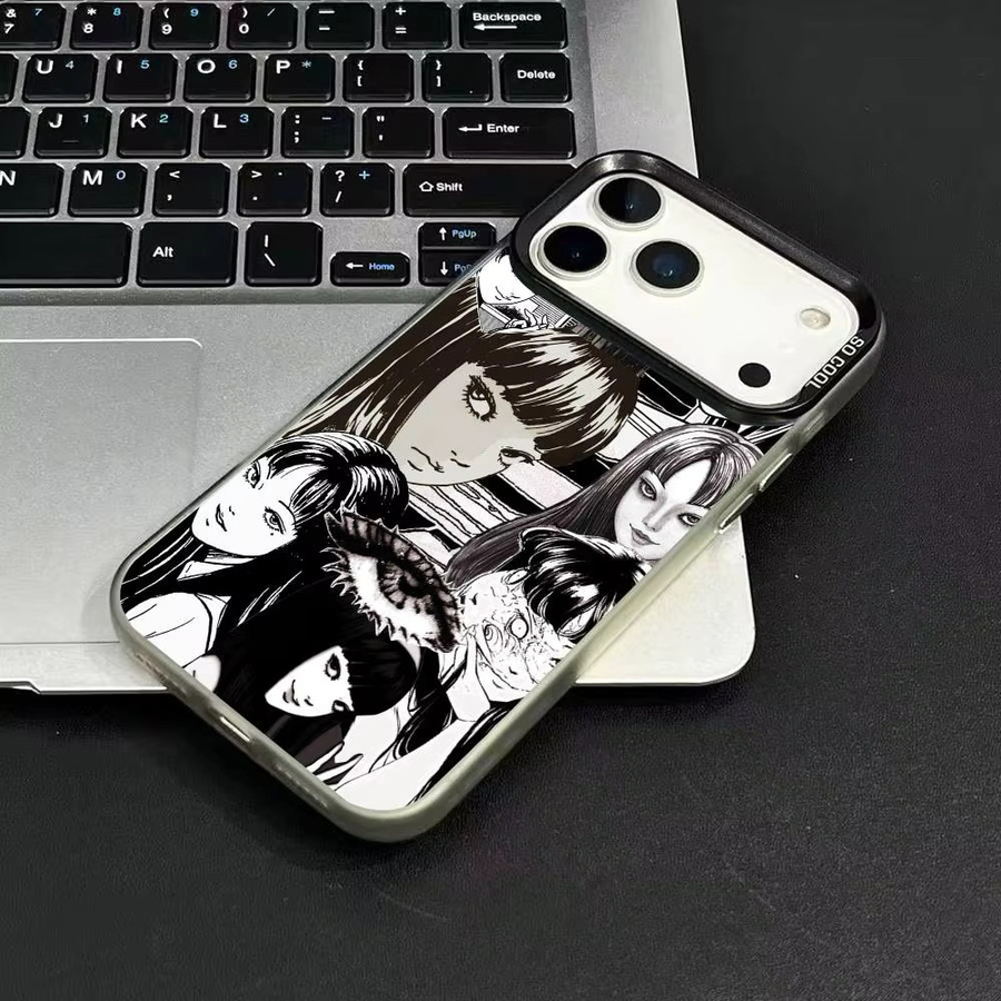 Handyhülle im Junji Ito Tomie Thriller Design für iPhone 11 bis iPhone 17 Air Pro Max, bunt, rutschfest und anti-fingerabdruck-schützend - Bild 2