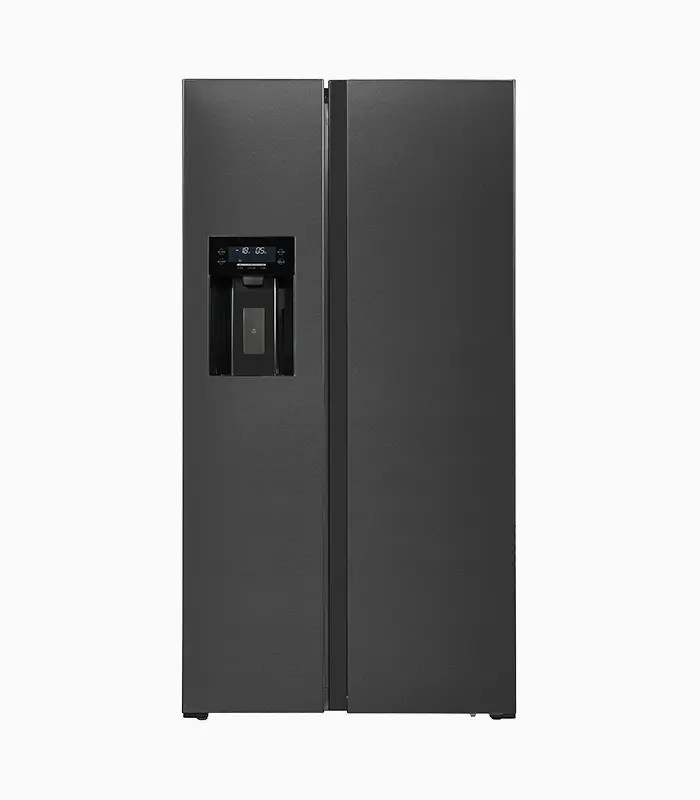Exquisit Side by Side Kühlschrank SBS540-CF-200F in Silver, No Frost mit Inoxlook, Kompressor und Super Freezing, H: 184,0 cm, B: 91,1 cm, T: 70,6 cm - Bild 2