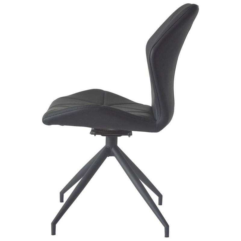 byLIVING Esszimmerstuhl IMKE 2er-Set, Kunstleder Schwarz, Metallgestell Schwarz, B/H/T: 52 x 90,5 x 62 cm - Bild 3