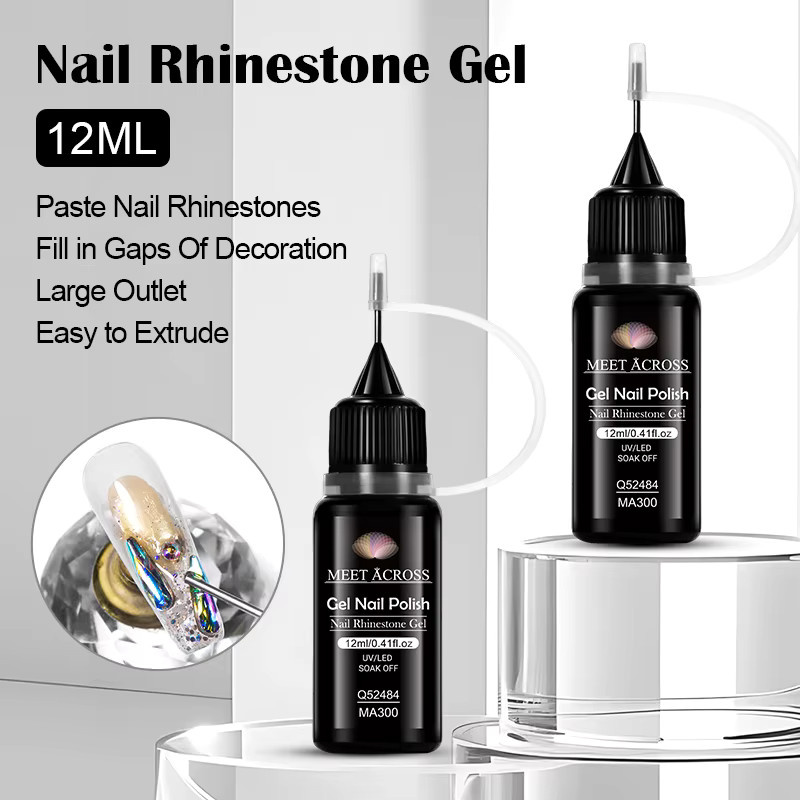 MEET ACROSS Nagelklebegel, transparent, glänzend, 12g - Bild 2
