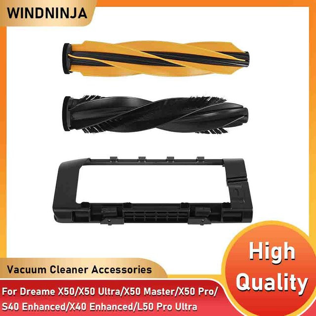Dreame Rollenbürsten-Hauptbürstenabdeckung für Roboterstaubsauger X50 Ultra, X50 Pro, X50 Master, X50, S40 Enhanced, X40 Enhanced, L50 Pro Ultra, Schwarz - Bild 1