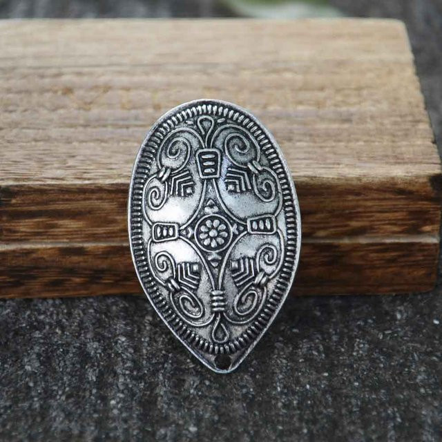 Nostalgia Wikinger Brosche, Silber, Unisex, Vintage - Bild 1