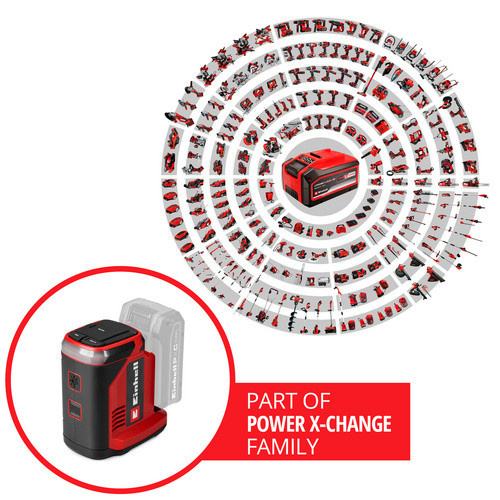 Einhell Akku-Energiestation TC-ES 18/150/1 Li-Solo in Rot/Schwarz mit USB-A und USB-C Anschlüssen - Bild 2