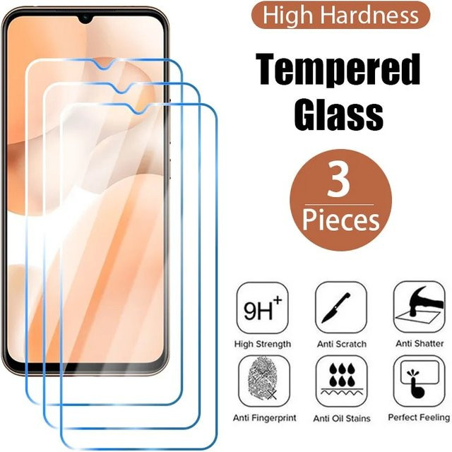 3er-Set Motorola Moto G53 G54 G14 G13 G23 Displayschutzfolie aus gehärtetem Glas, transparent - Bild 1