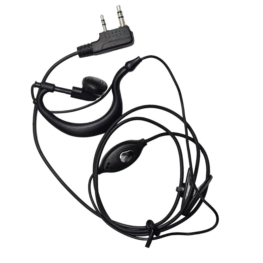 Baofeng Walkie-Talkie-Headset mit 2-Pin-K-Port, In-Ear-Ohrhörer und Zwei-Wege-Funkmikrofon in Schwarz für BF-888S UV5R UV82 BFR5 - Bild 2
