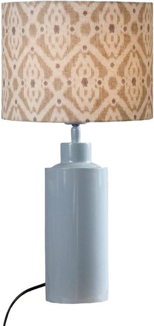 PR Home Solo Tischlampe in Hellblau mit Stoffschirm und Keramikfuß, B/T/H: 25 x 45 x 45 cm - Bild 1