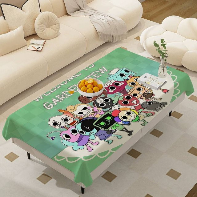 JINGYUE Pet Cartoon Tischdecke D-Dandys Worlds, grün, rechteckig, B/T/H: 240 x 150 cm - Bild 1