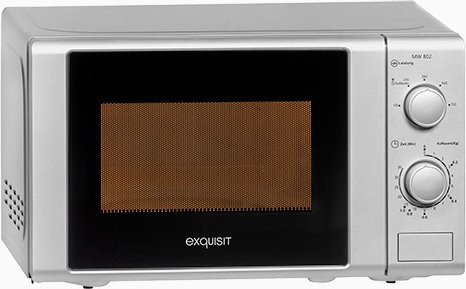 Exquisit MW 802 si Solo Mikrowelle in Silber mit 700 Watt und Timer - Bild 1
