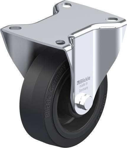 Blickle B-POEV 100XR Bockrolle in Schwarz und Silber aus Stahl mit 100 mm Rad-Durchmesser und 200 kg Tragfähigkeit - Bild 1