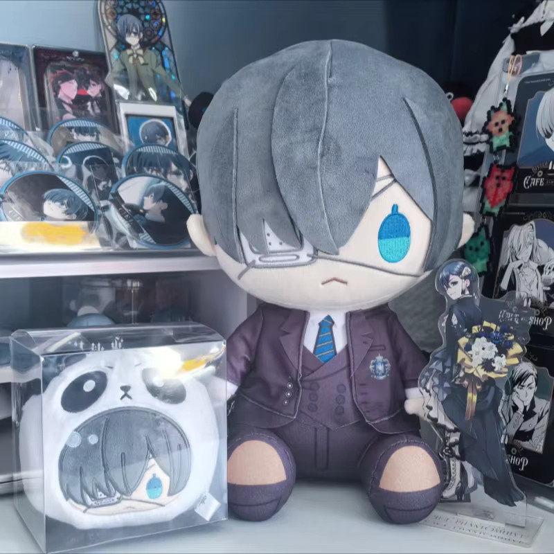 Aniplex Black Butler Chibi sitzende Plüschpuppen Sebastian Michaelis Ciel Phantomhive - Bild 3